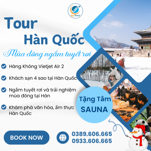 Tour du lịch Hàn Quốc mùa đông ngắm tuyết rơi 2023