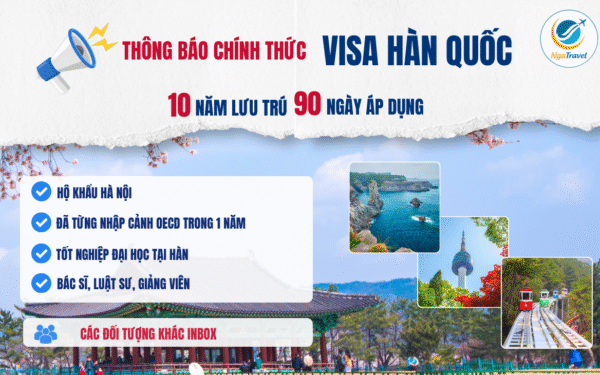 Visa Hàn Quốc 10 năm - Lưu trú 90 ngày